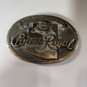 Vintage Crown Royal Spirit of Arizona Belt Buckle Oval Brass Tone Western Mens